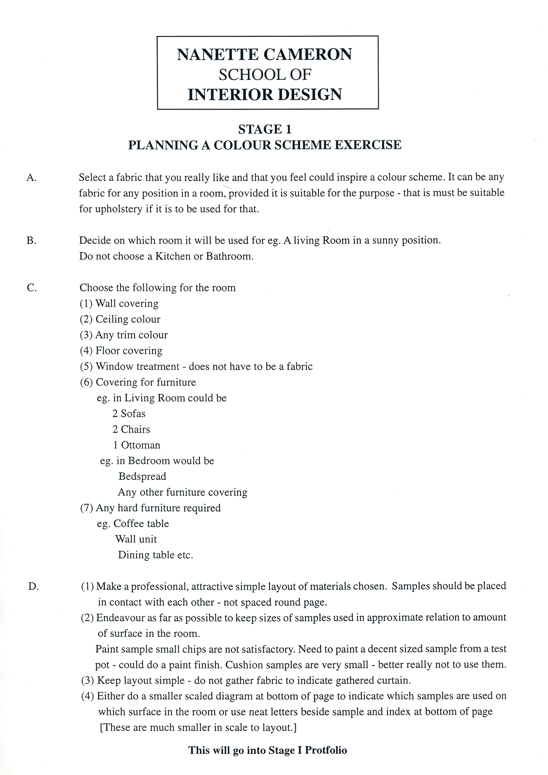 54 Colour – Planning a colour scheme exercise