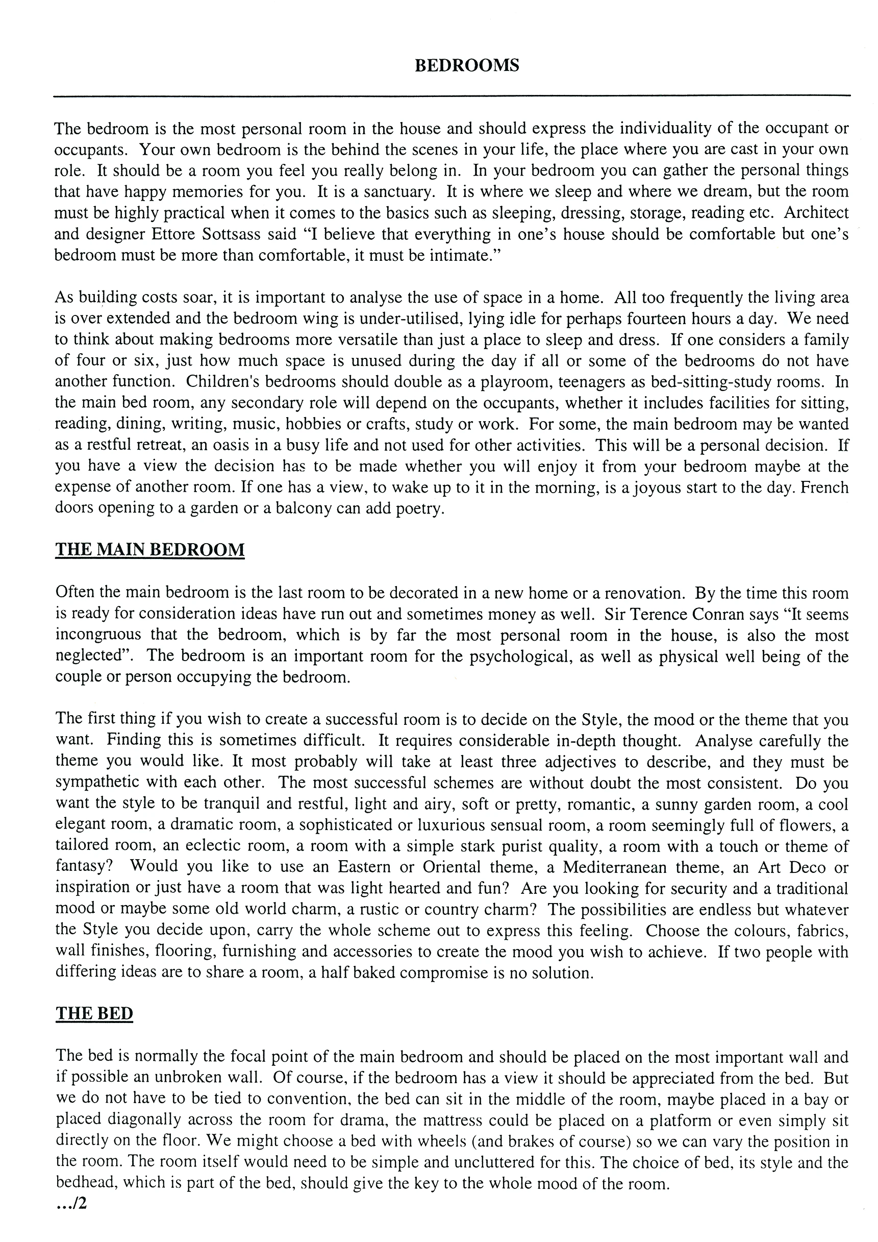 119 Bedrooms notes-1