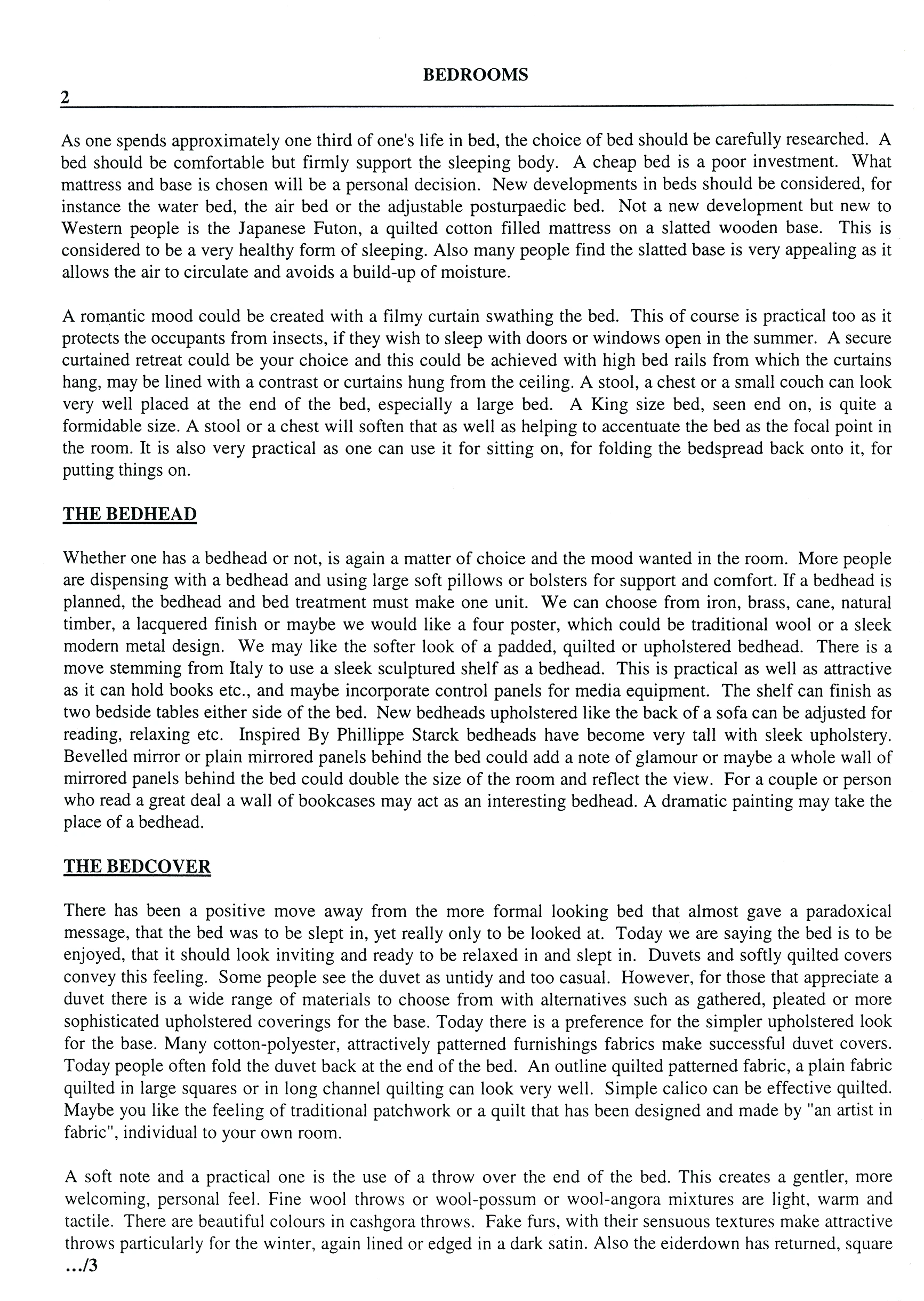 119 Bedrooms notes-2